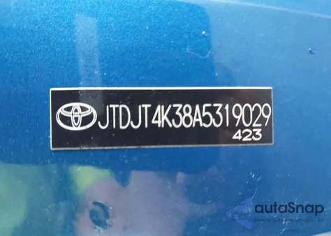 2010 Toyota Yaris from USA, damaged, VIN JTDJT4K38A5319029